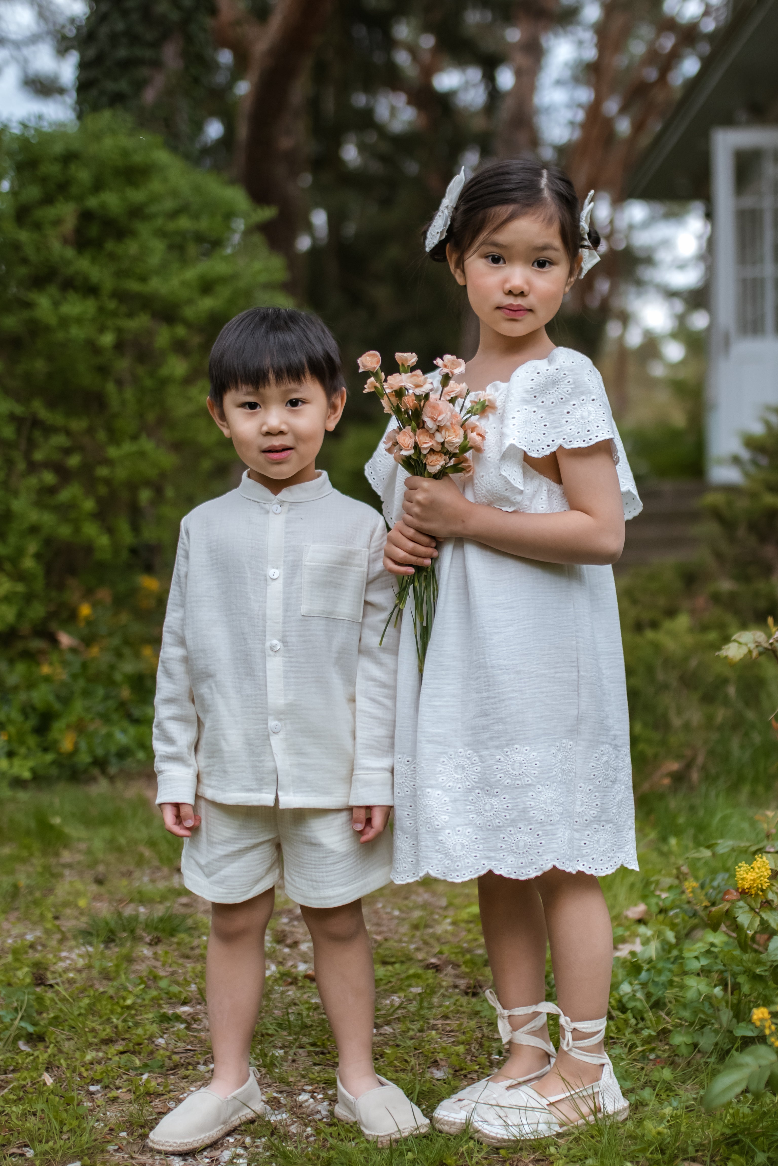 MATTIA - Set short en mousseline 100% biologique