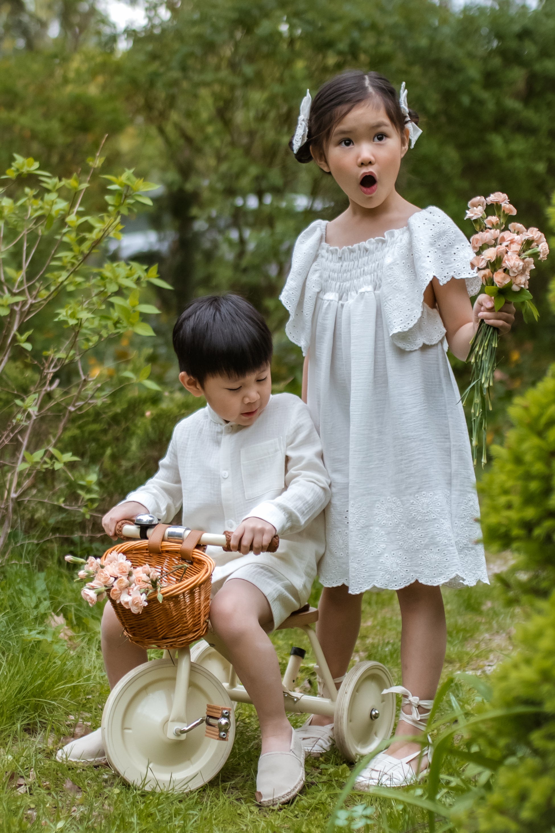 MATTIA - Set short en mousseline 100% biologique