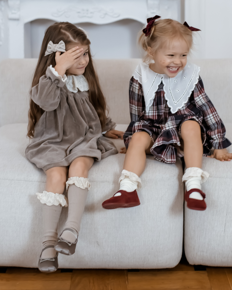 NELYA - Robe de fête en velours