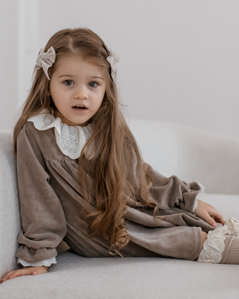 NELYA - Robe de fête en velours