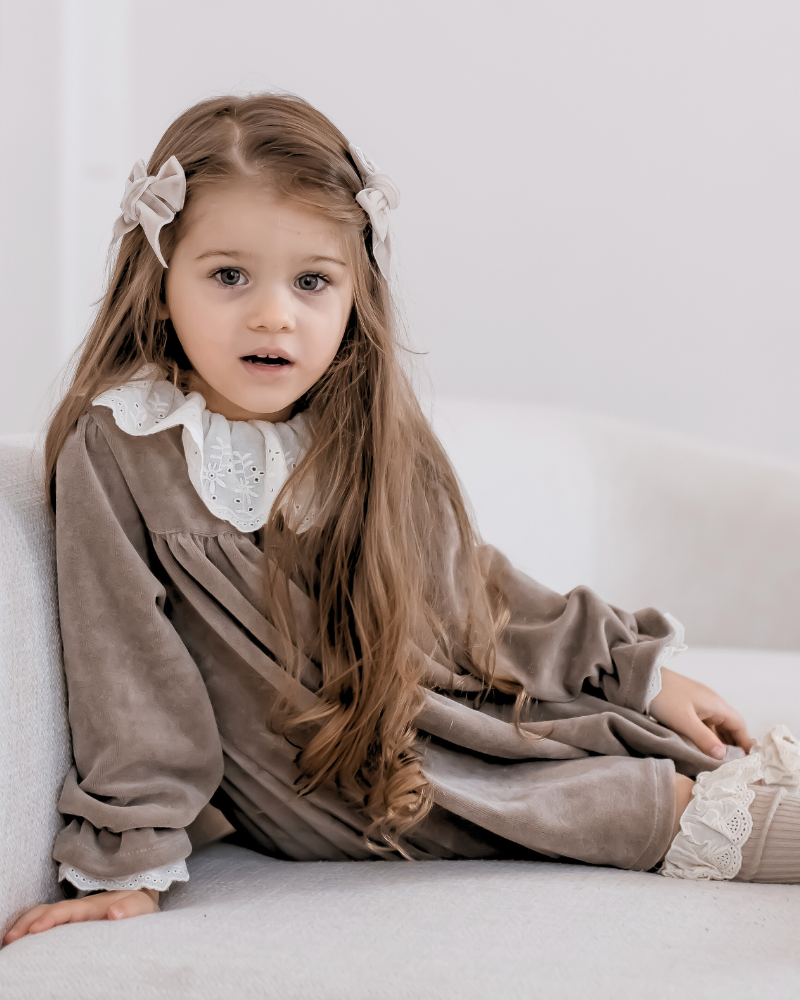 NELYA - Robe de fête en velours