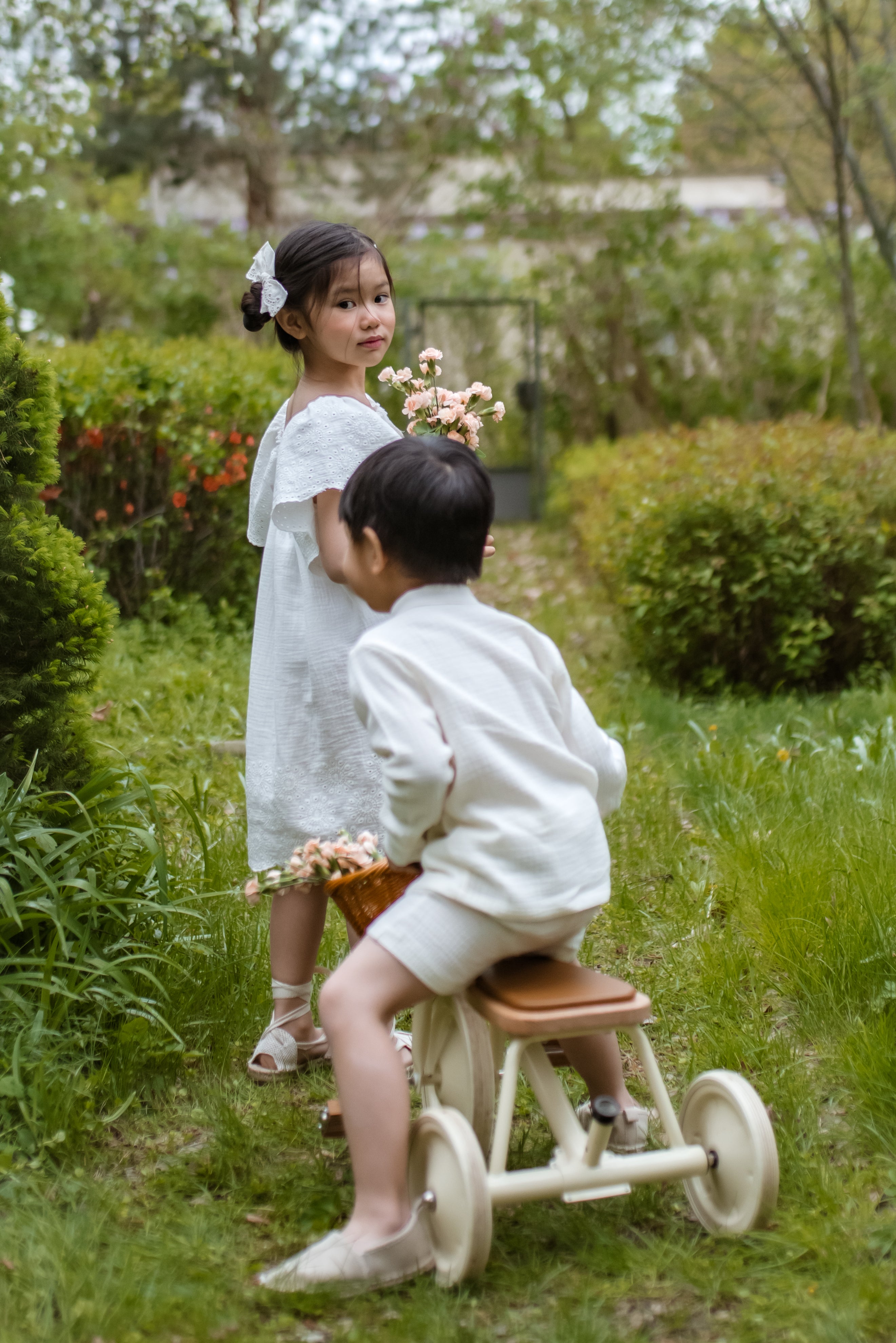 MATTIA - Set short en mousseline 100% biologique