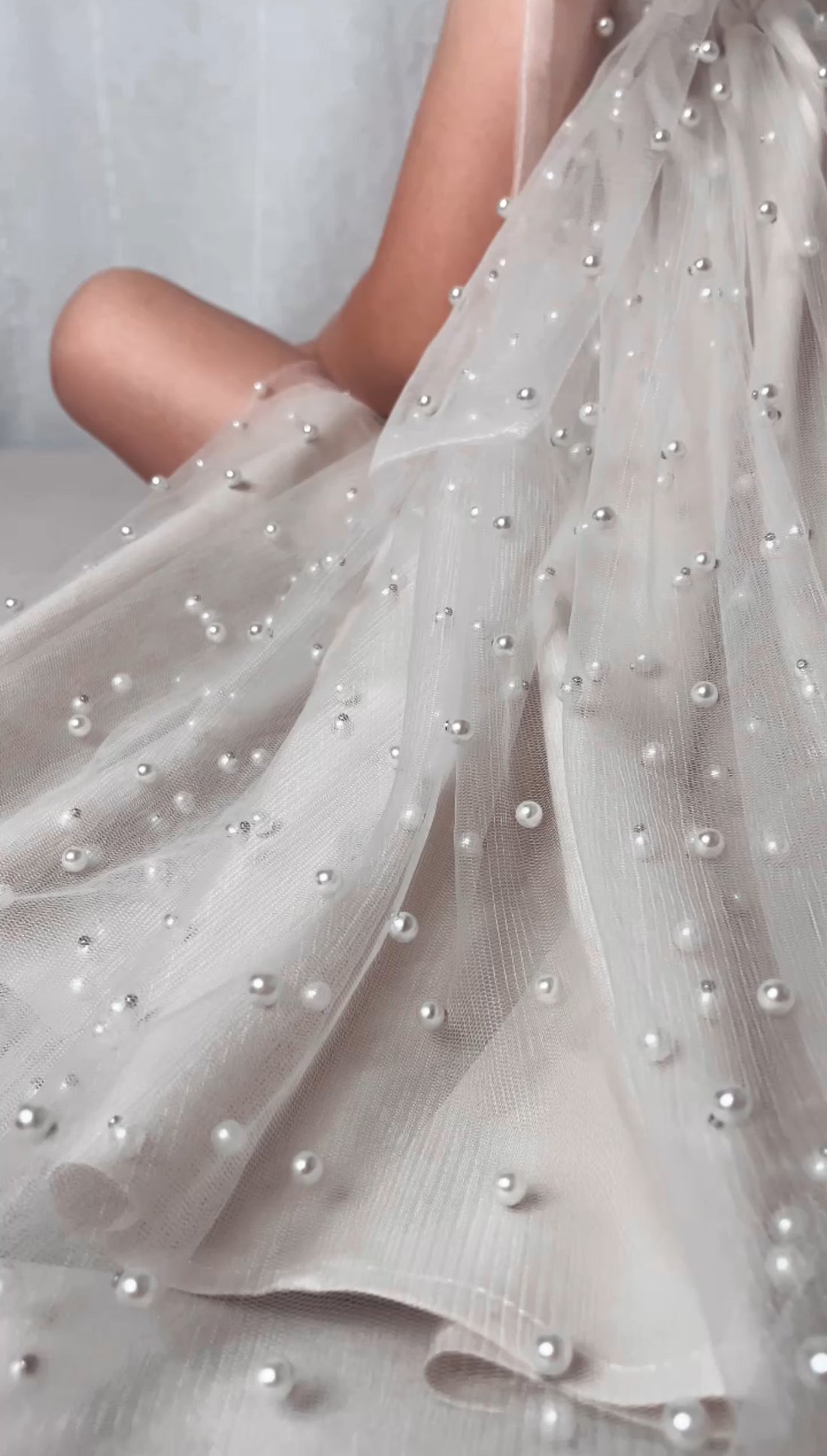 PEARL - Robe en tulles & perles PRÉCOMMANDE