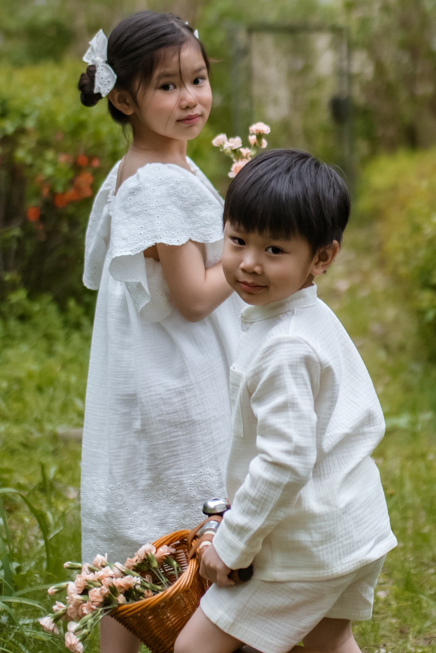 MATTIA - Set short en mousseline 100% biologique