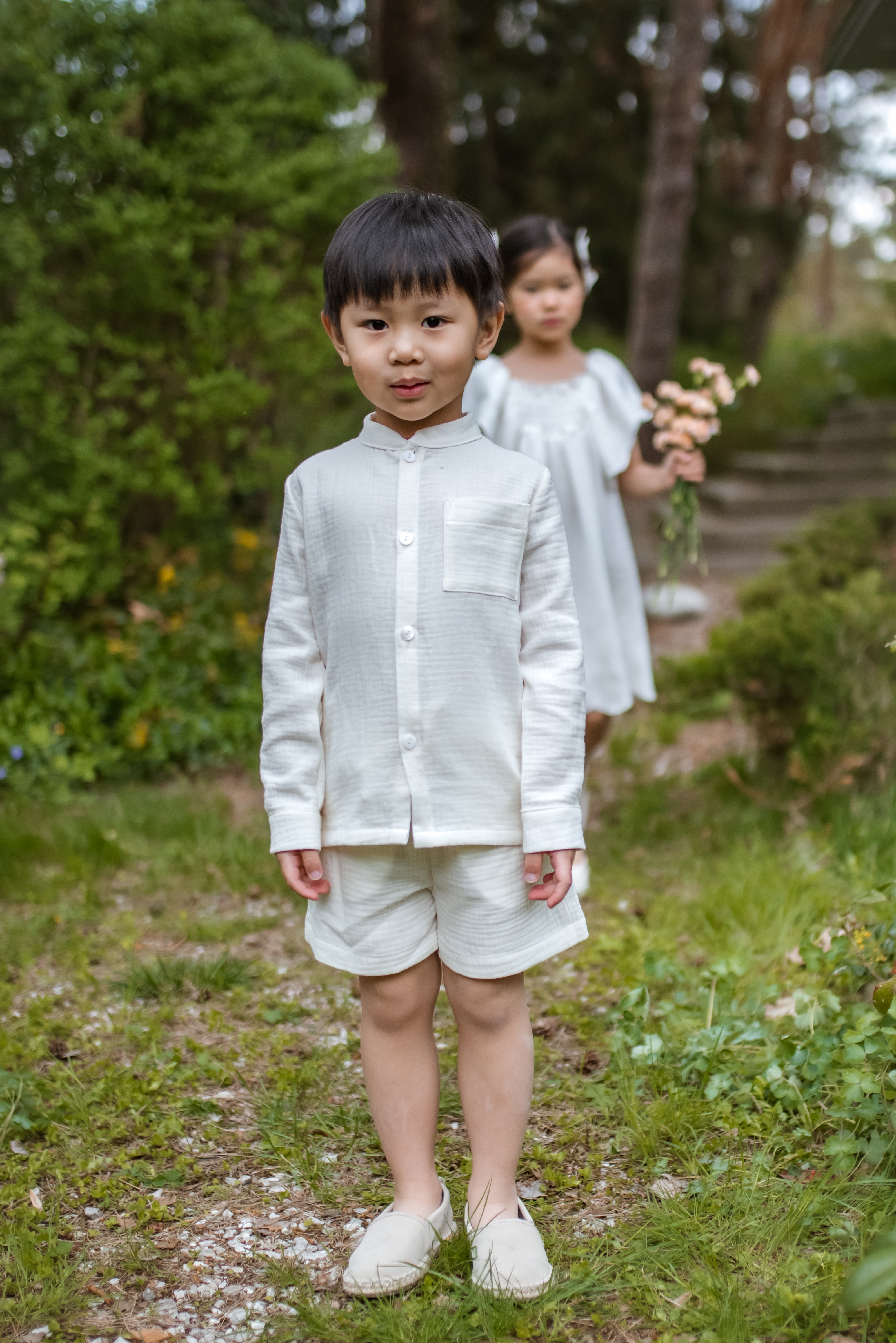 MATTIA - Set short en mousseline 100% biologique