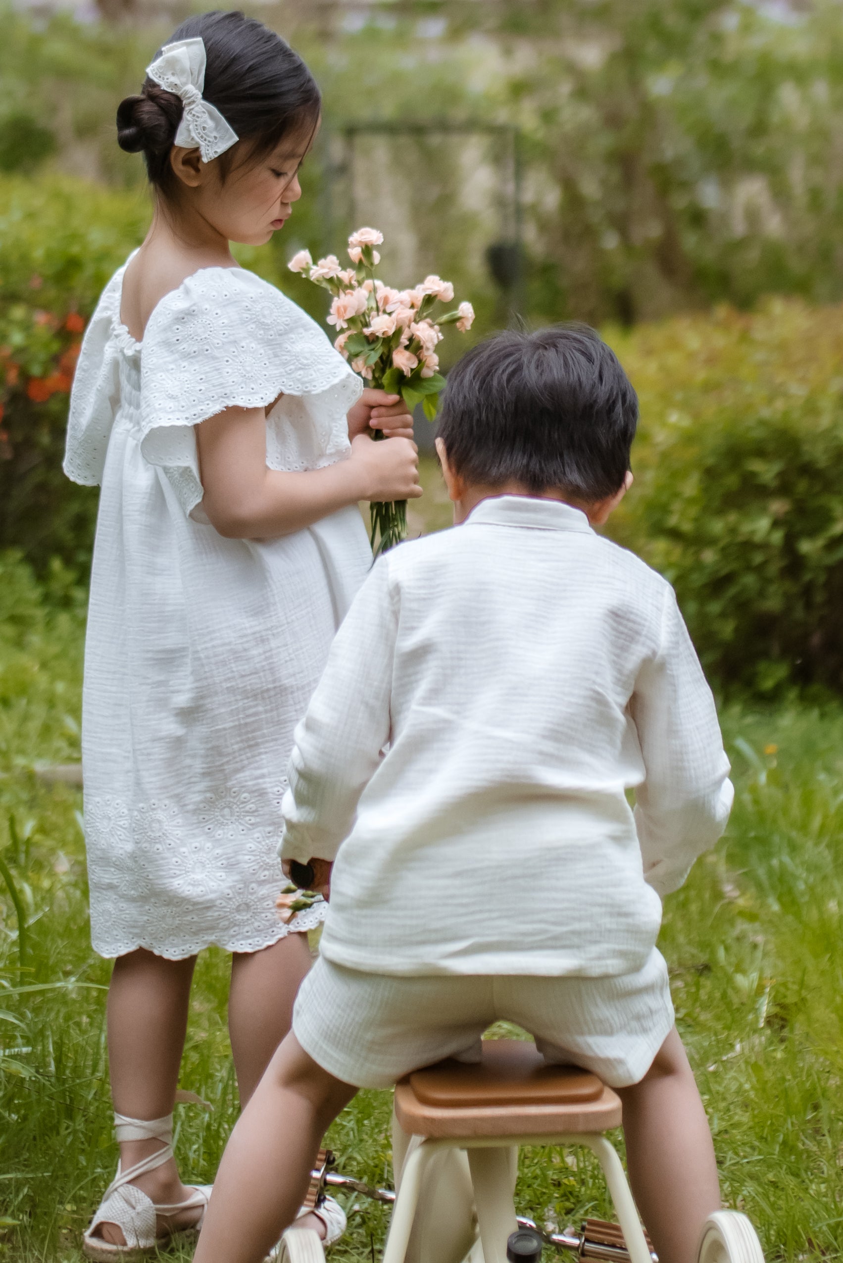 MATTIA - Set short en mousseline 100% biologique
