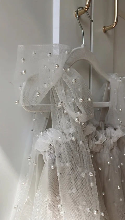 PEARL - Robe en tulles & perles PRÉCOMMANDE