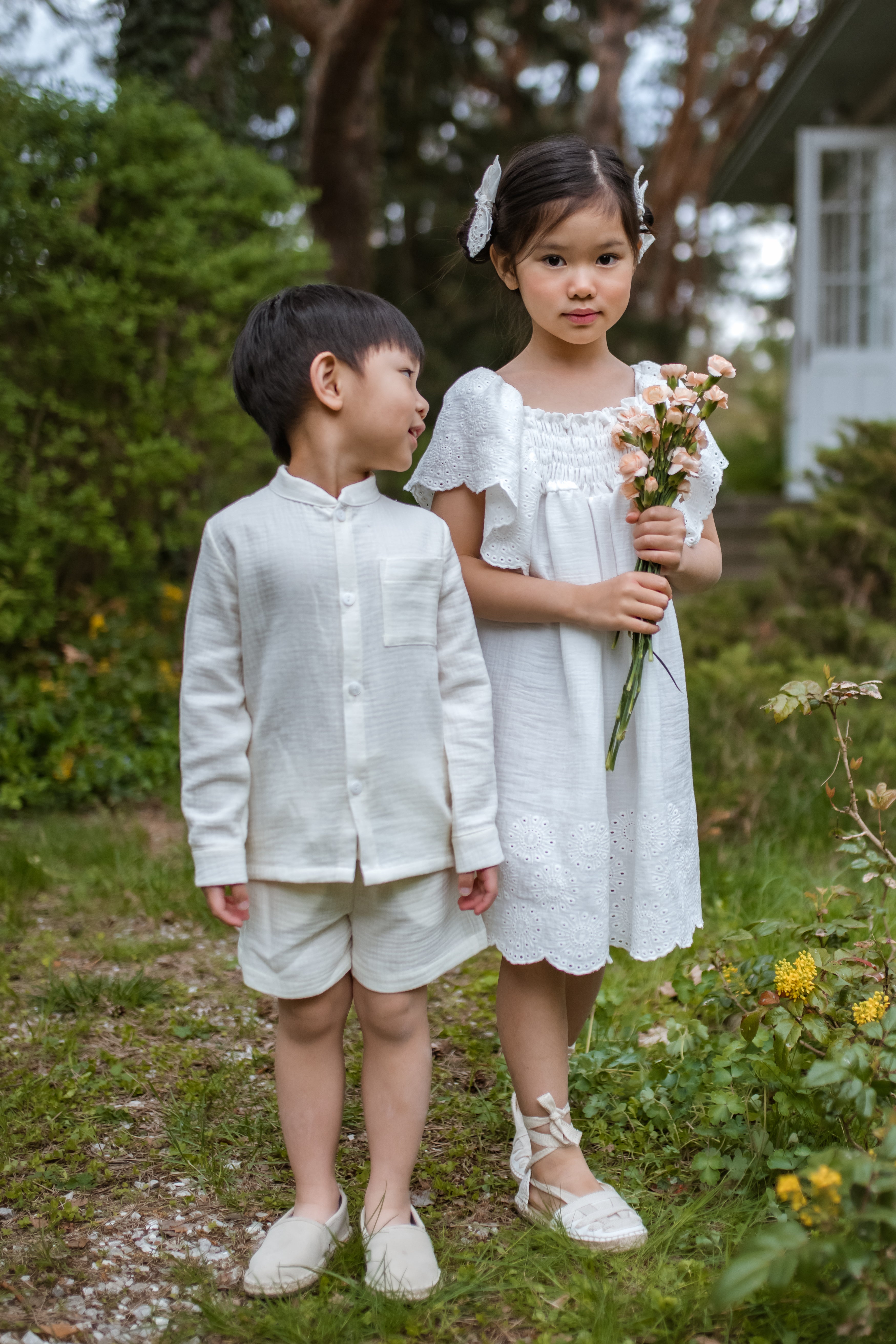 MATTIA - Set short en mousseline 100% biologique