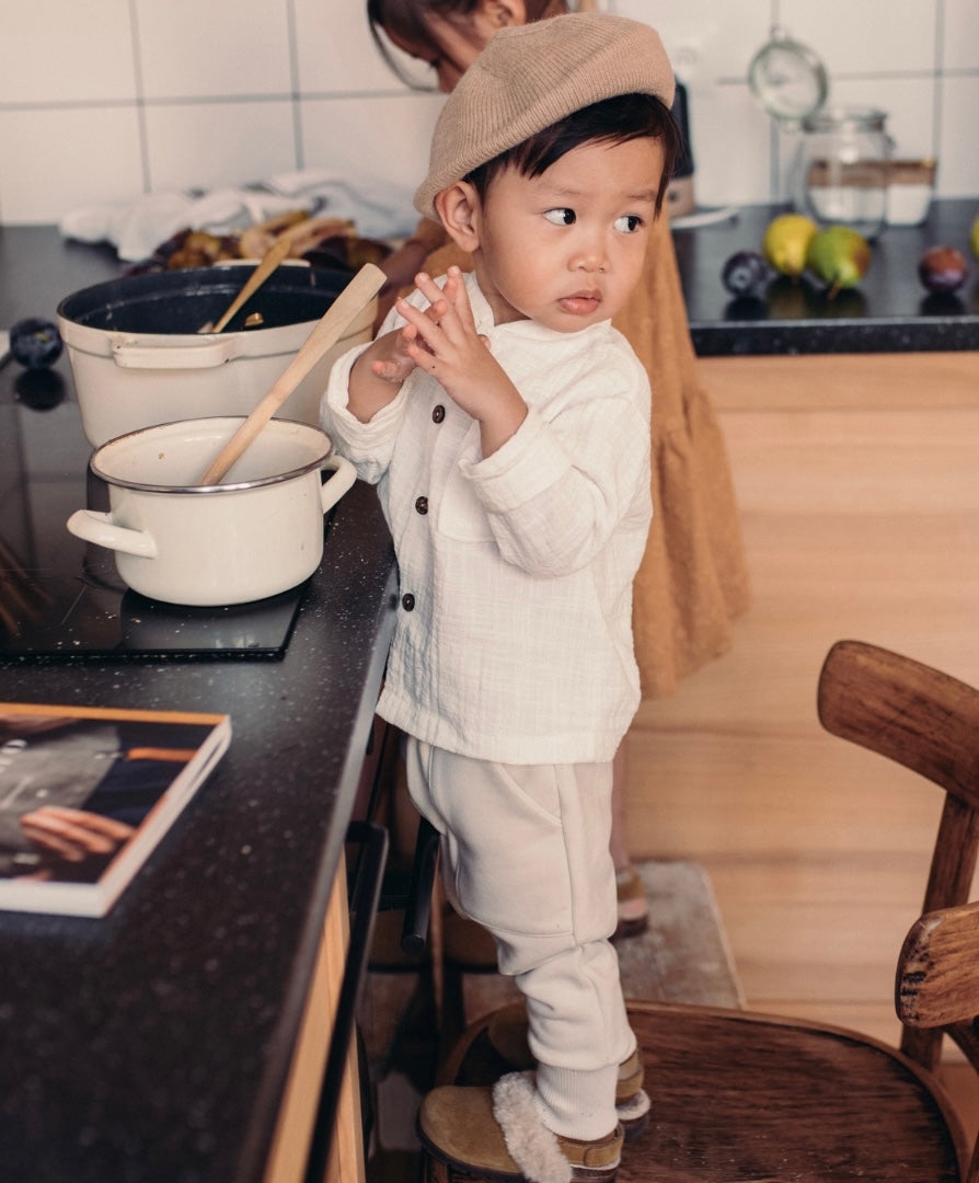 SPENCER - Chemise en mousseline à col montant