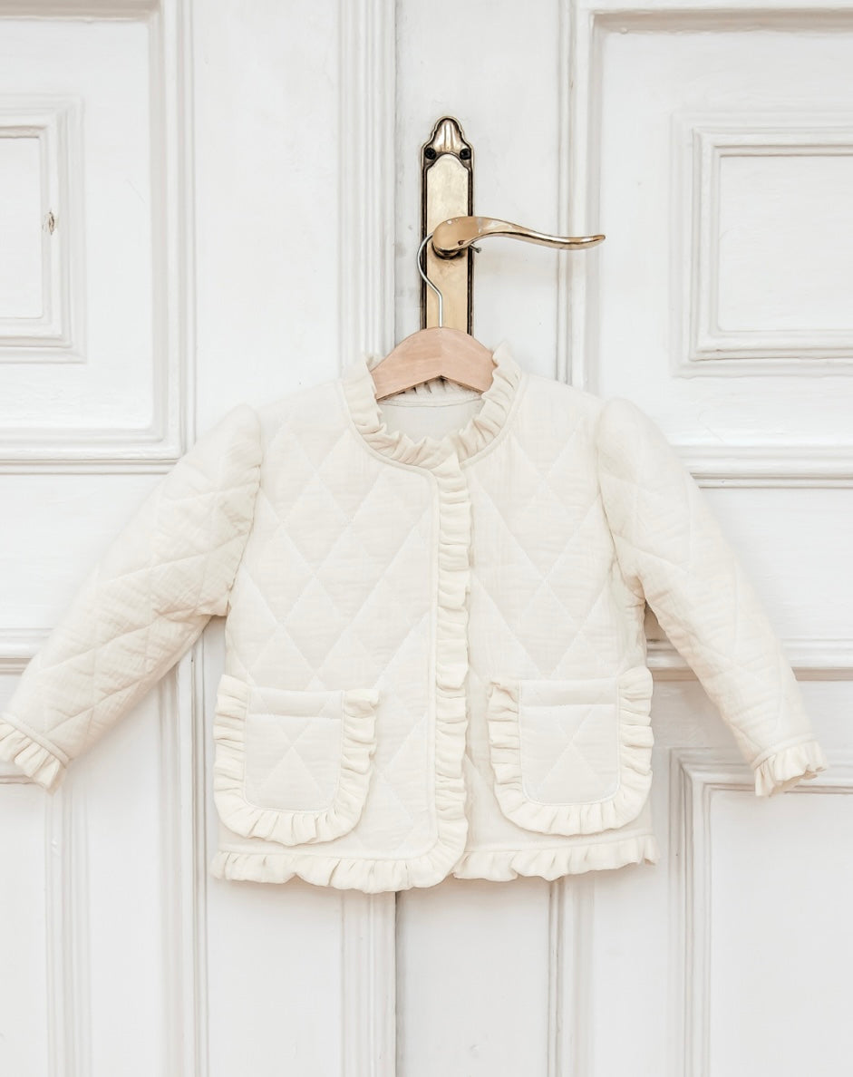 NIRINA - Veste en mousseline à volants