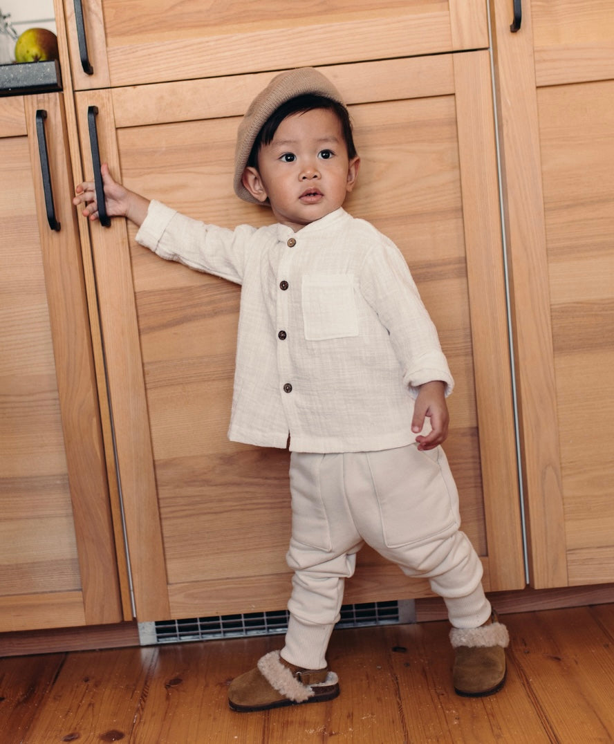 SPENCER - Chemise en mousseline à col montant