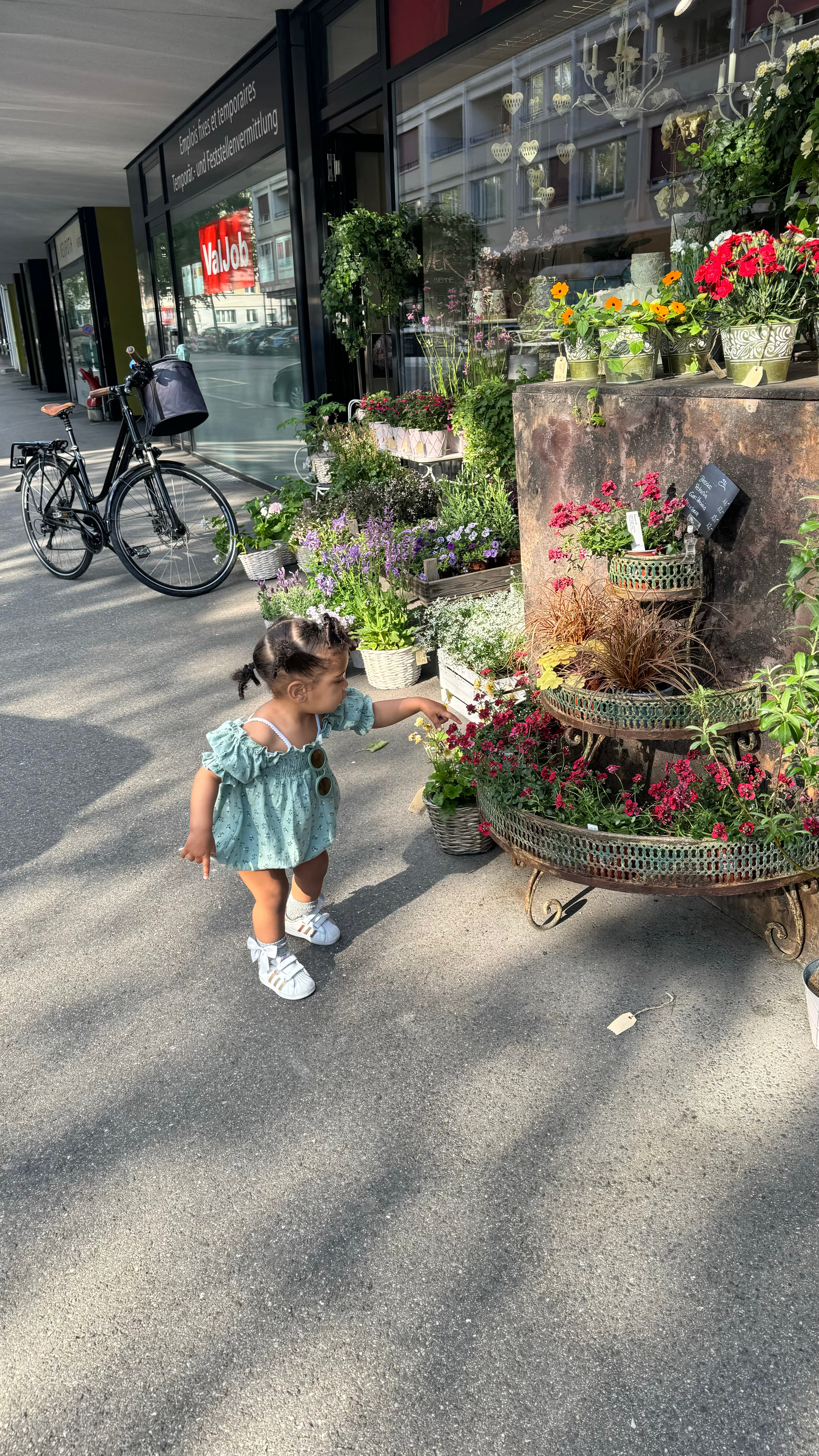 KENISHA - Barboteuse en coton double gaze & fleurs