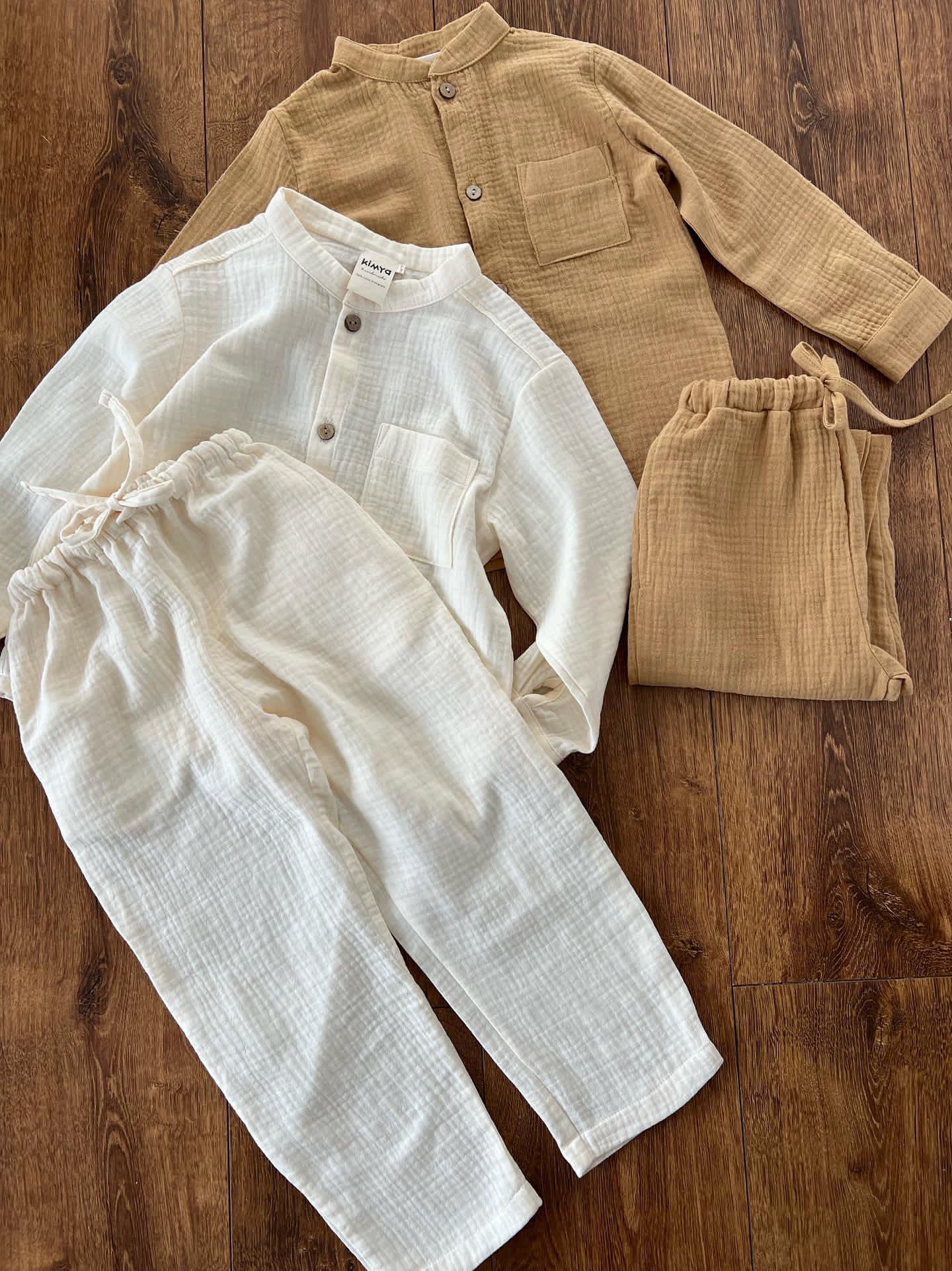 MATTIA - Set pantalon en mousseline 100% biologique