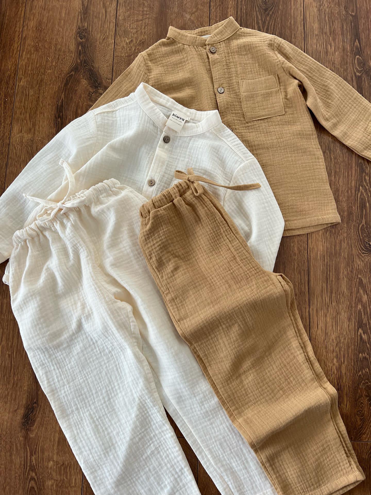 MATTIA - Set pantalon en mousseline 100% biologique