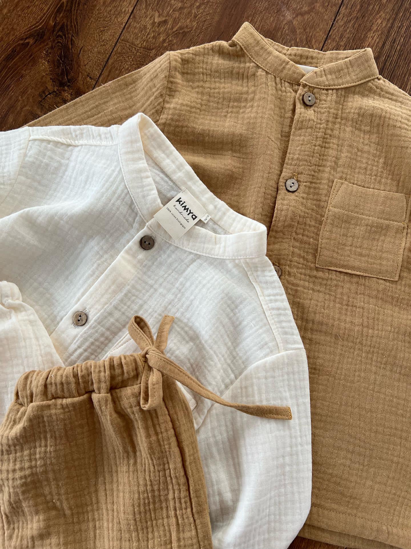 MATTIA - Set pantalon en mousseline 100% biologique