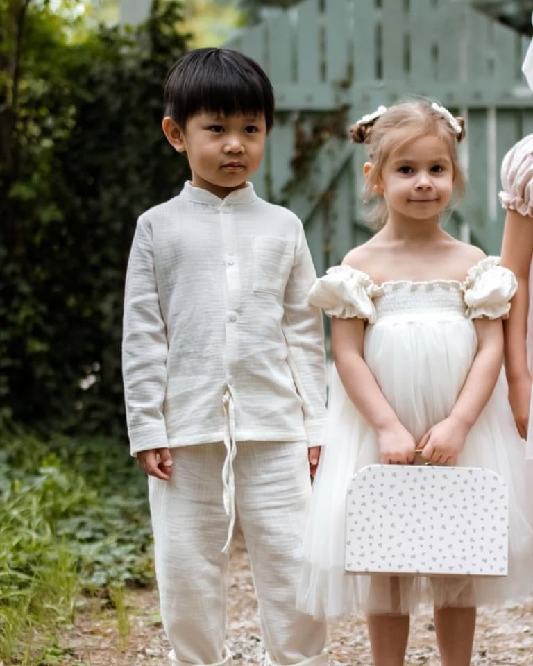 MATTIA - Set pantalon en mousseline 100% biologique