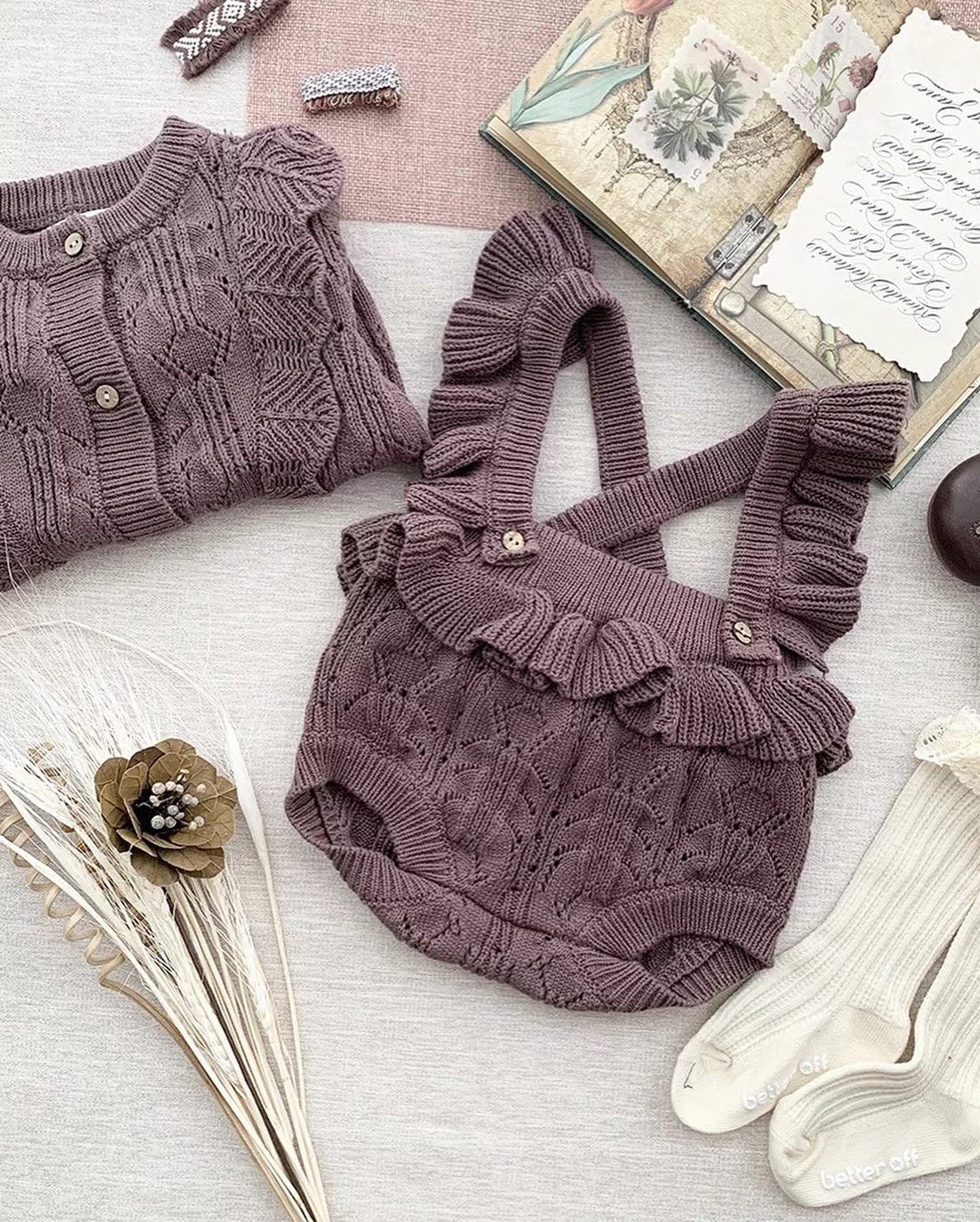 NAVEA - Cardigan & Barboteuse en tricot