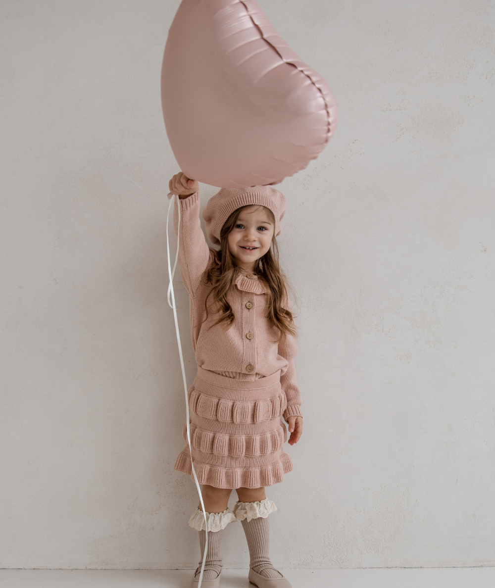 ANGY - Cardigan & Jupe en laine mérinos