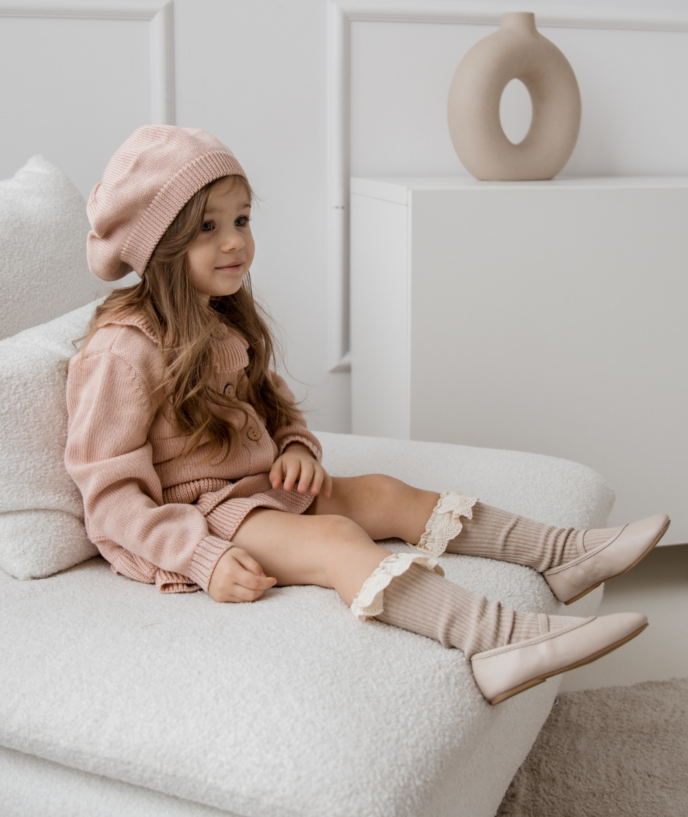 ANGY - Cardigan & Jupe en laine mérinos