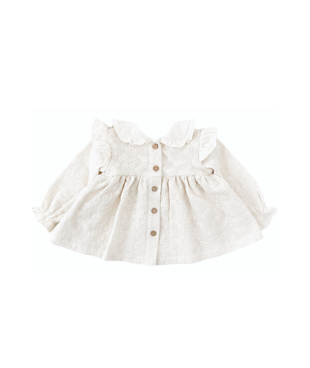 CELEEN - Blouse brodée à volants