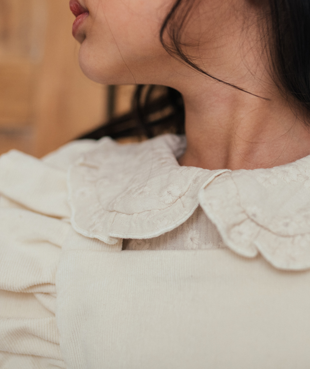 CELEEN - Blouse brodée à volants