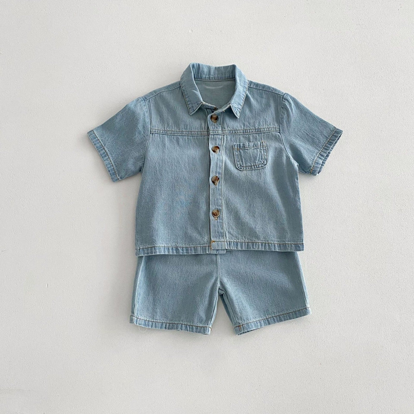 DÉNIS - Set chemise & short en denim