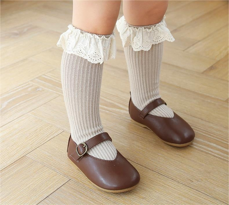 JOY - Chaussettes longueur genoux faites à la main (paquet de 2)