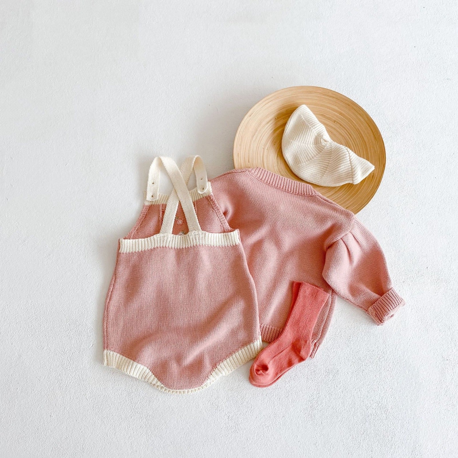 FARA - Cardigan & Barboteuse à bretelles