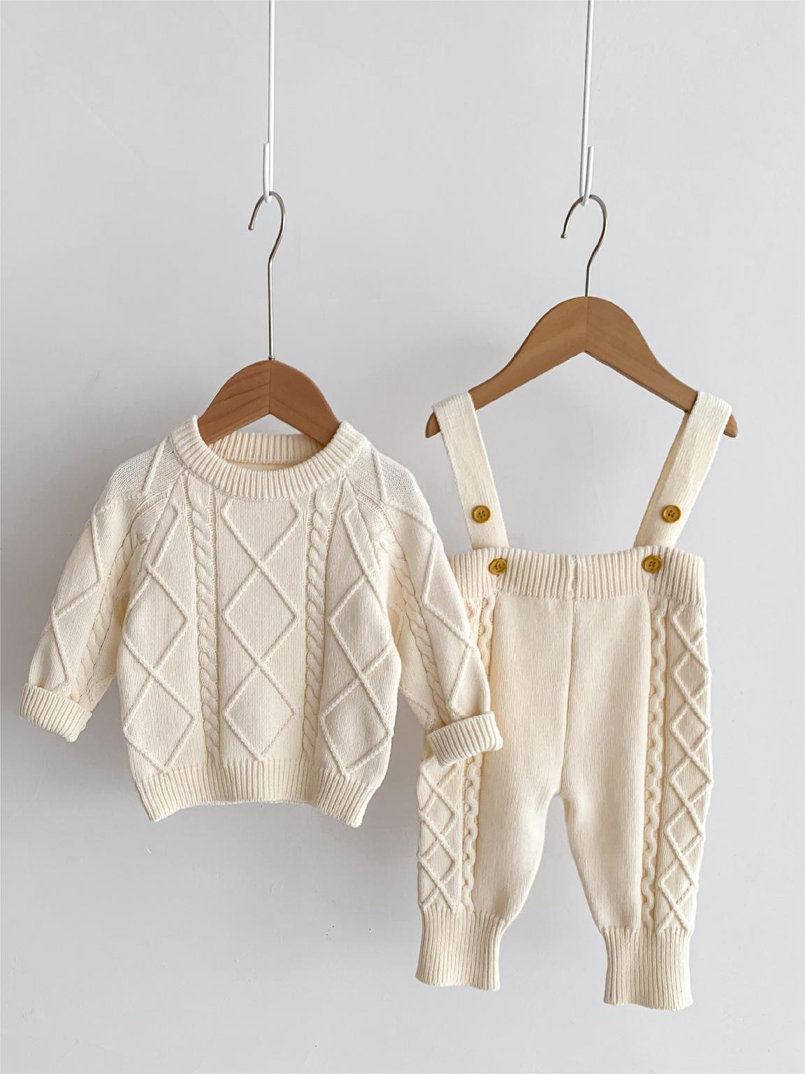 BILLY - Pull & Salopette en tricot