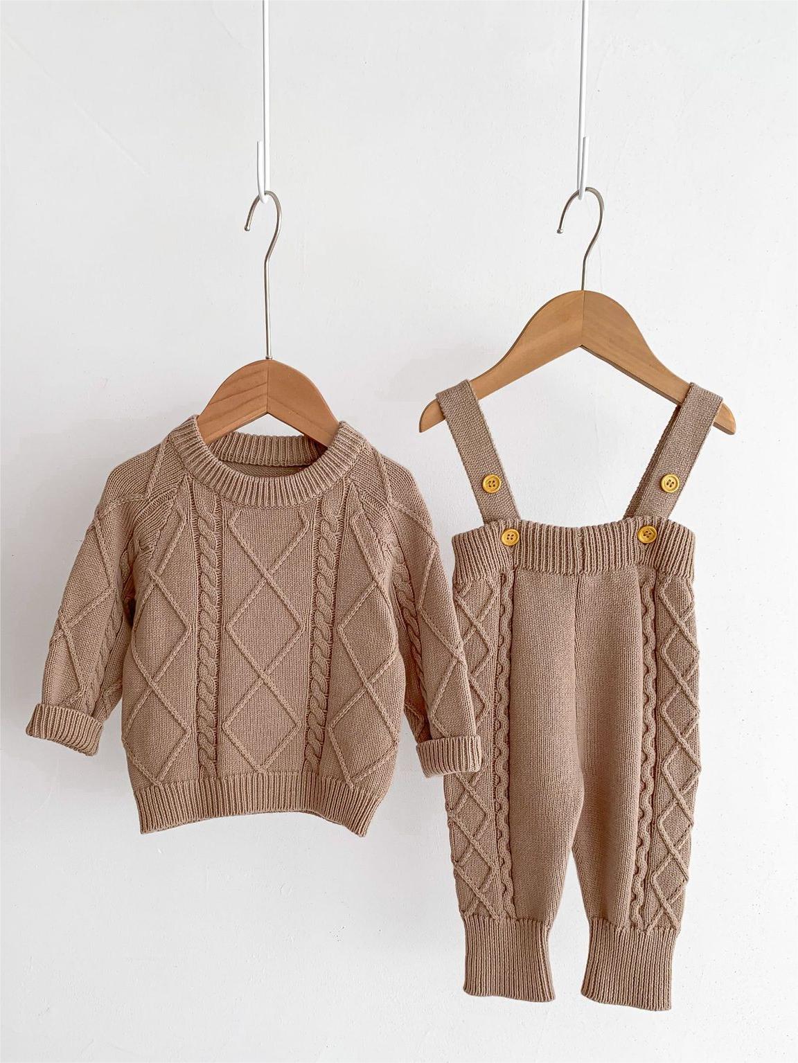 BILLY - Pull & Salopette en tricot