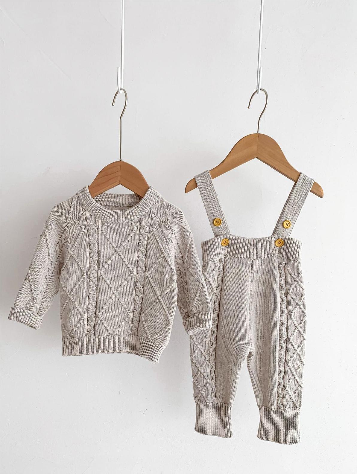 BILLY - Pull & Salopette en tricot