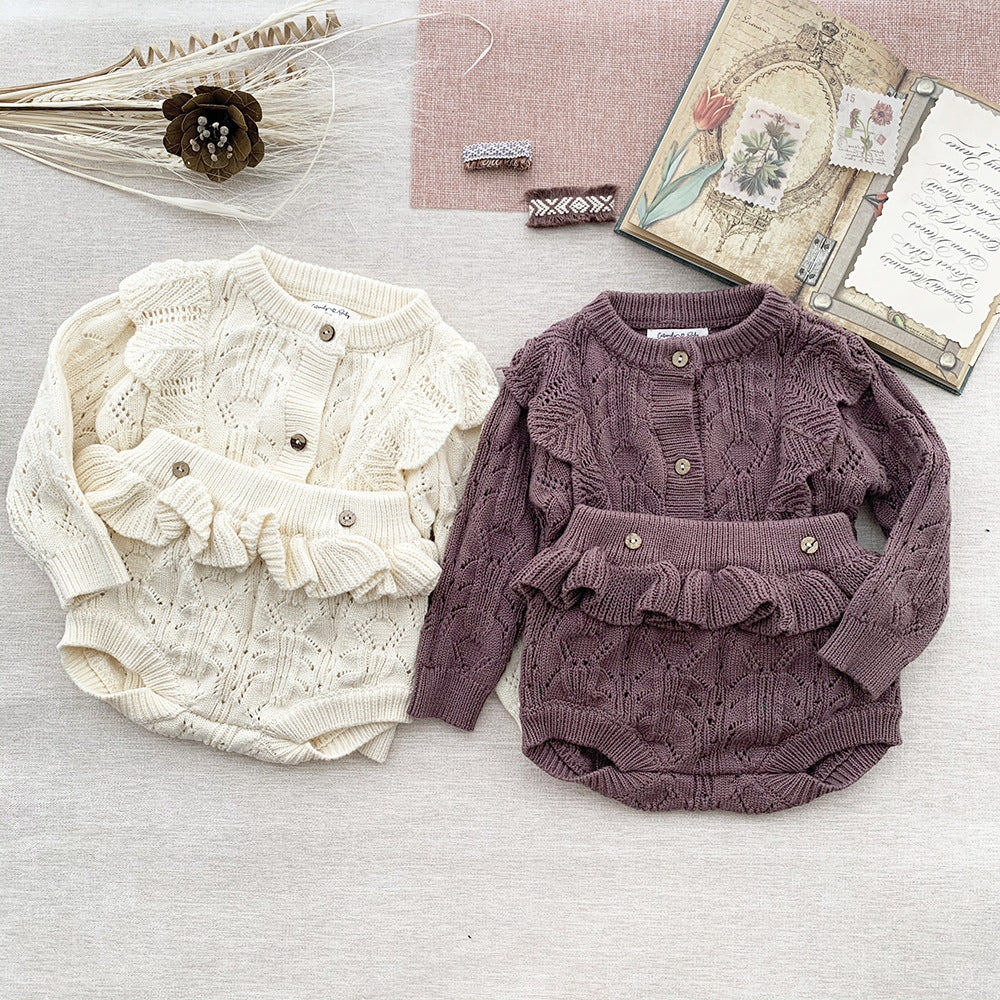 NAVEA - Cardigan & Barboteuse en tricot