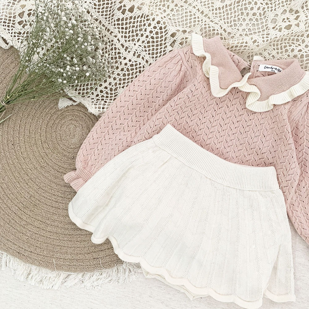 MARIA - Jupe-culotte bouffante en maille mélangé