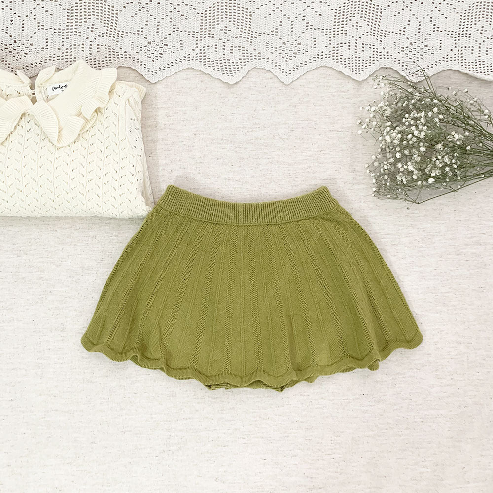 MARIA - Jupe-culotte bouffante en maille mélangé