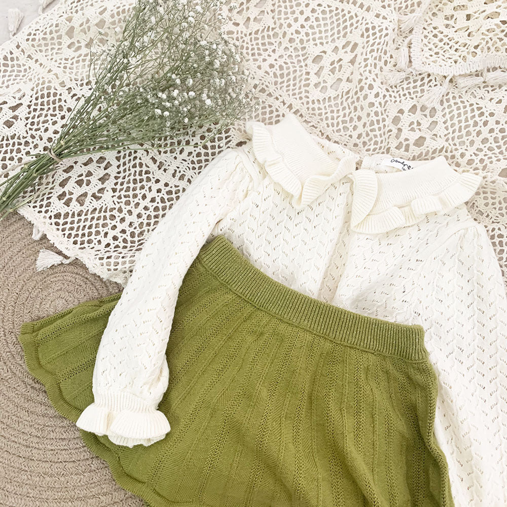 MARIA - Jupe-culotte bouffante en maille mélangé