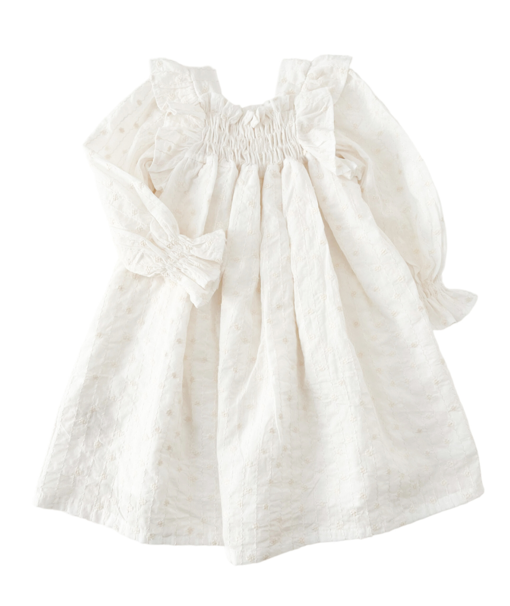 SHANNY - Robe à volants & broderies fines