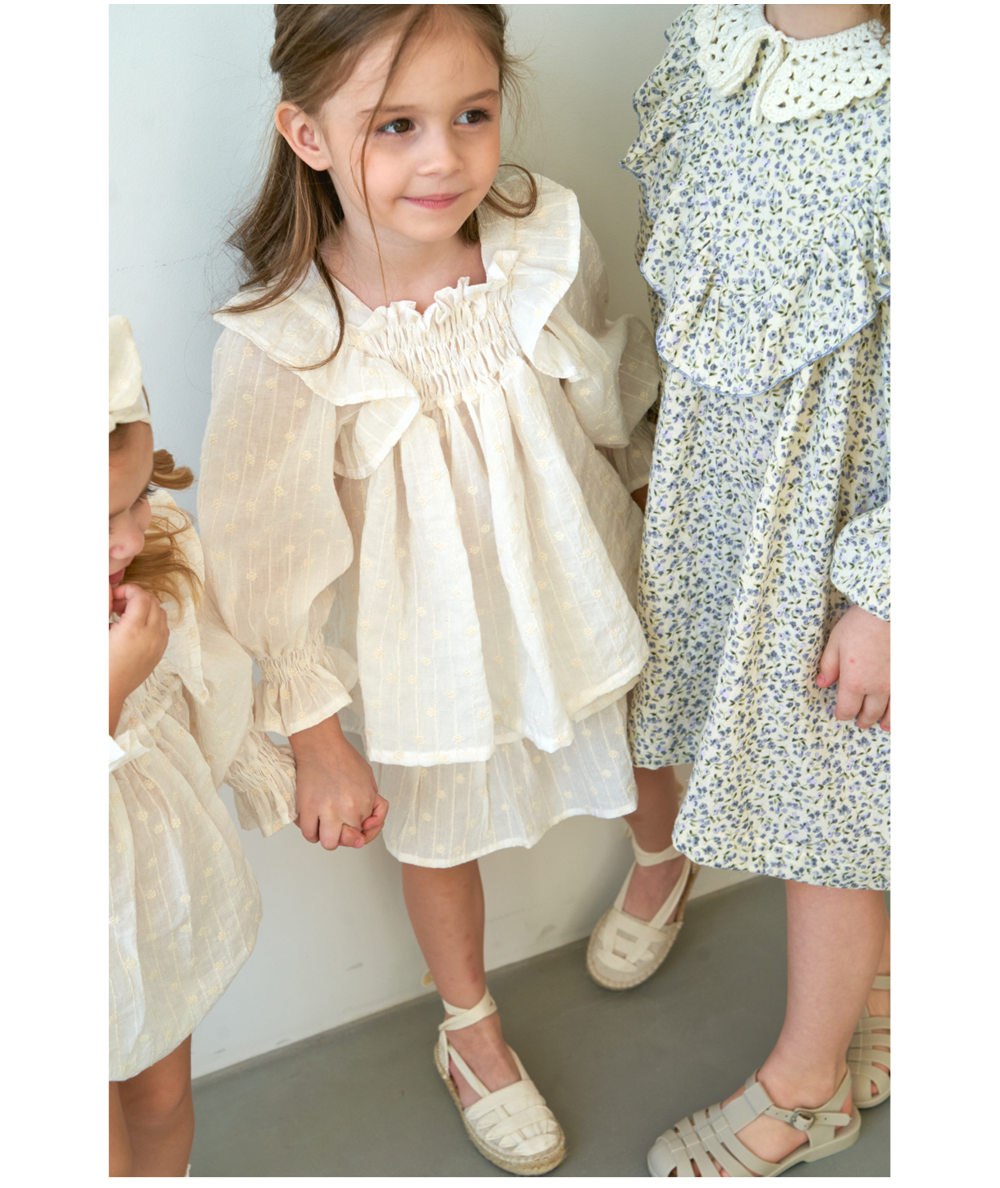 SHANNY - Ensemble à volants & broderies fines