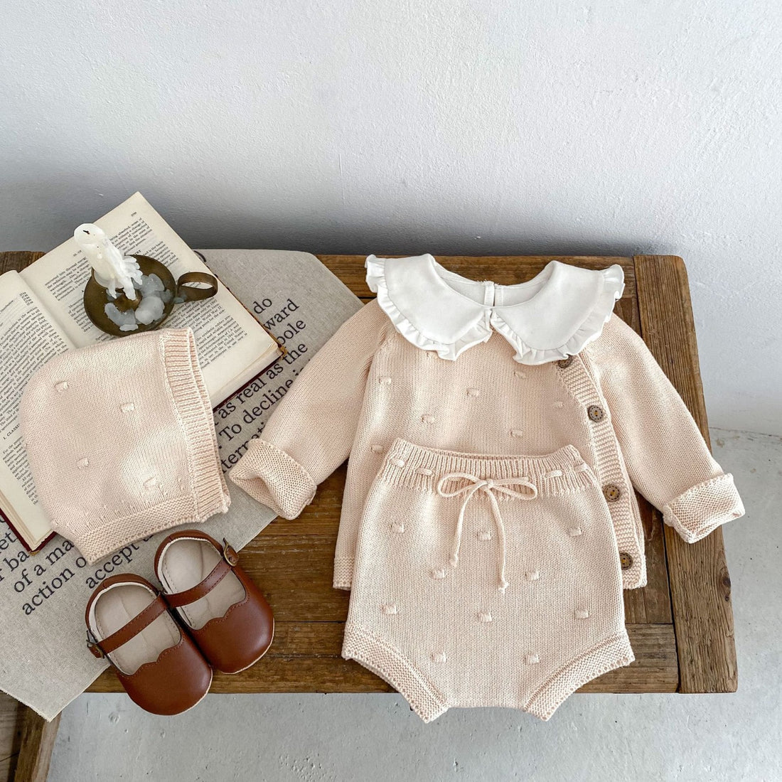 TONYA - Cardigan & Barboteuse en tricot