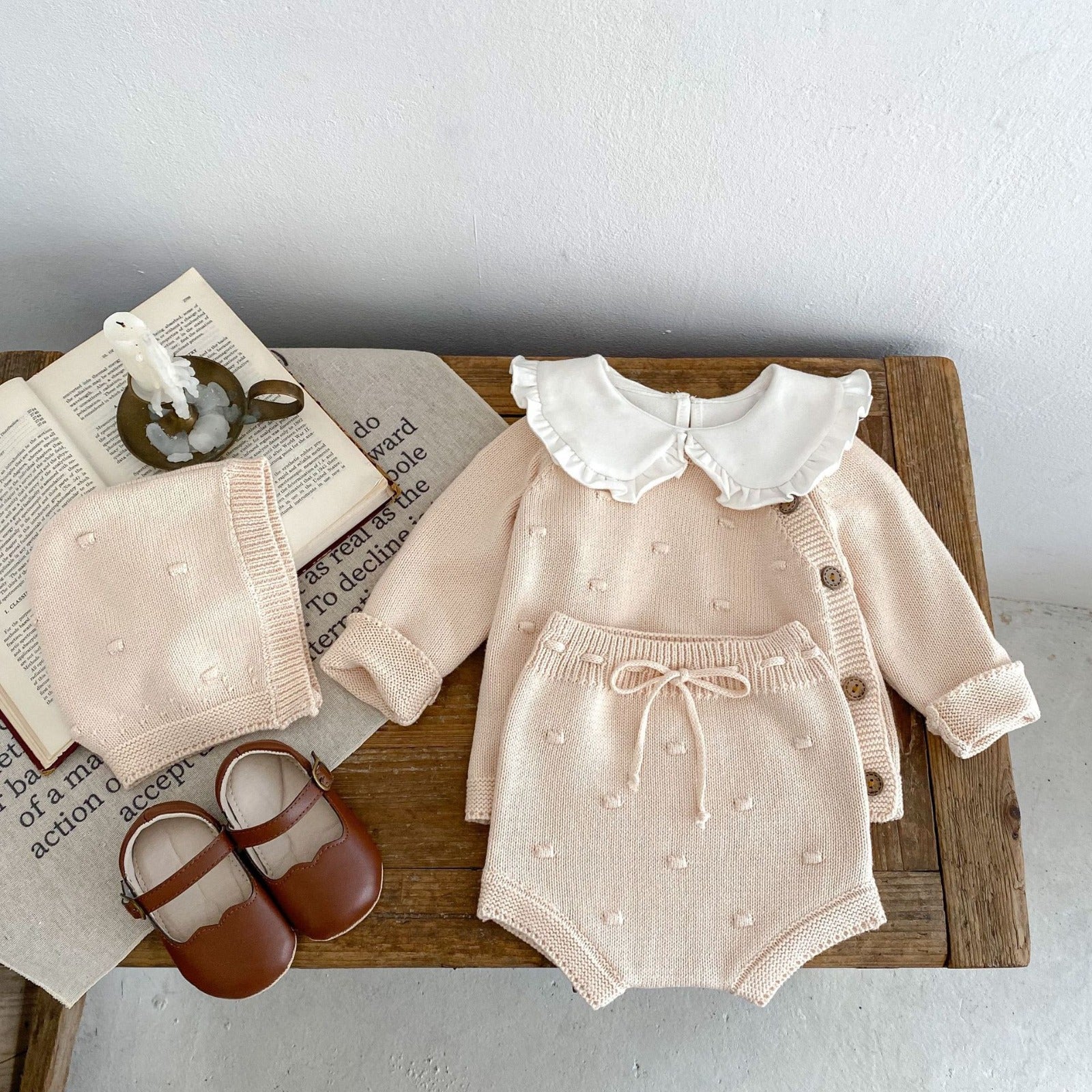 TONYA - Cardigan & Barboteuse en tricot