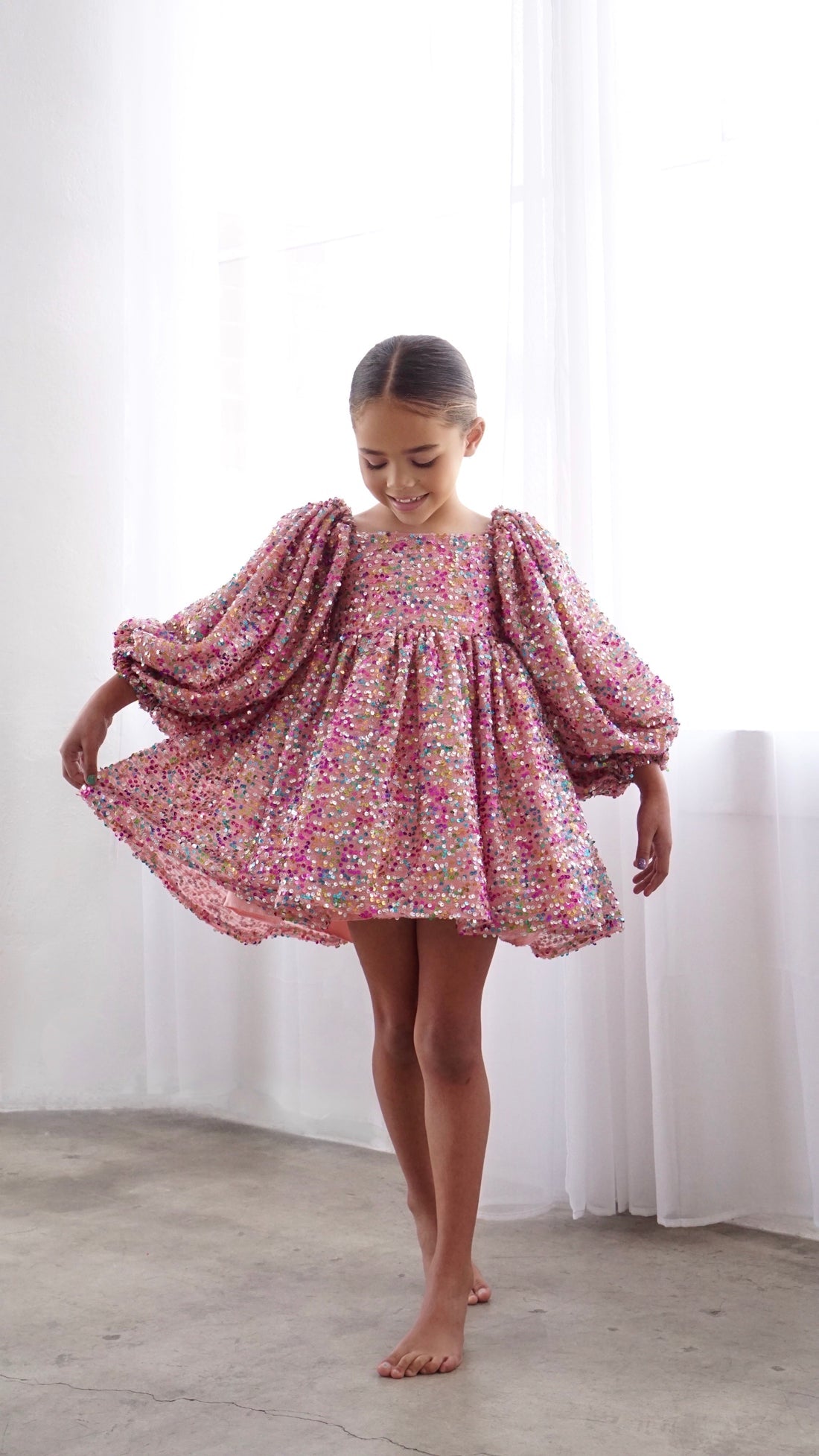 CHLOÉ - Robe en sequins & satin