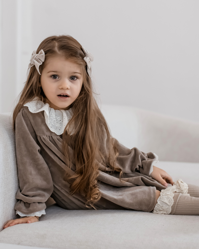 NELYA - Robe de fête en velours