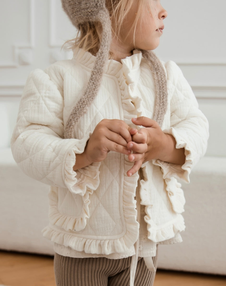 NIRINA - Veste en mousseline à volants