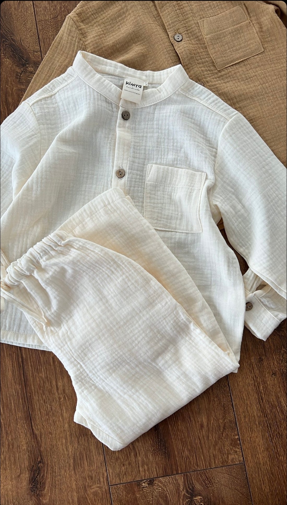 MATTIA - Set pantalon en mousseline 100% biologique