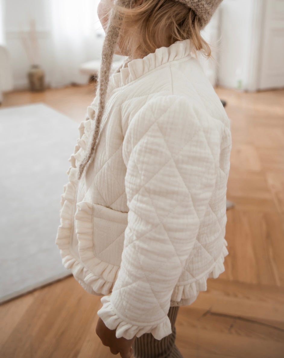 NIRINA - Veste en mousseline à volants