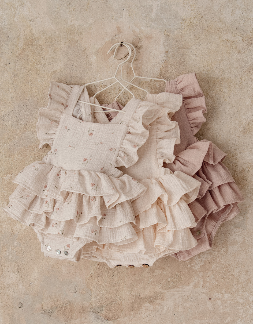FLORA - Barboteuse en mousseline &amp; fleurs